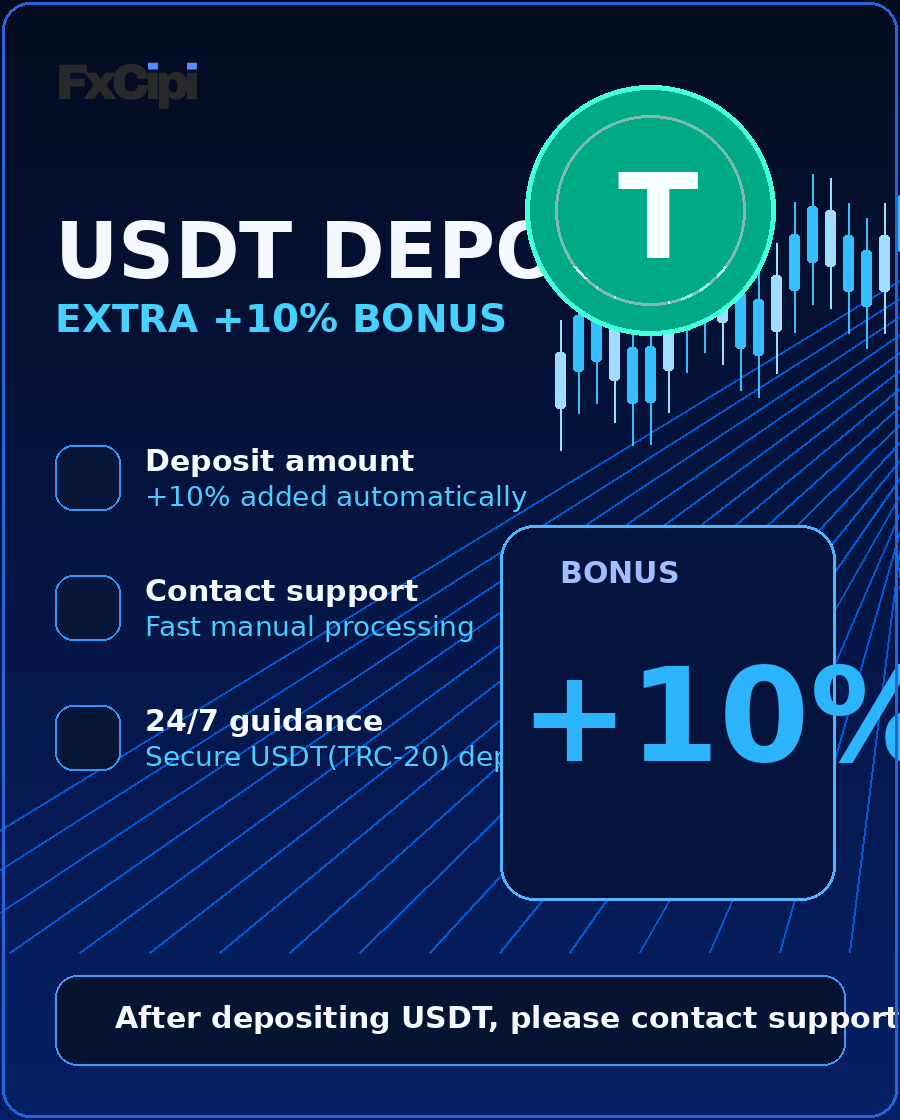 USDT deposit extra 10 percent bonus event